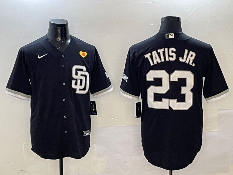 Men San Diego Padres #23 Tatis jr Black Jointly Name Game Nike 2025 MLB Jersey style 5->san diego padres->MLB Jersey